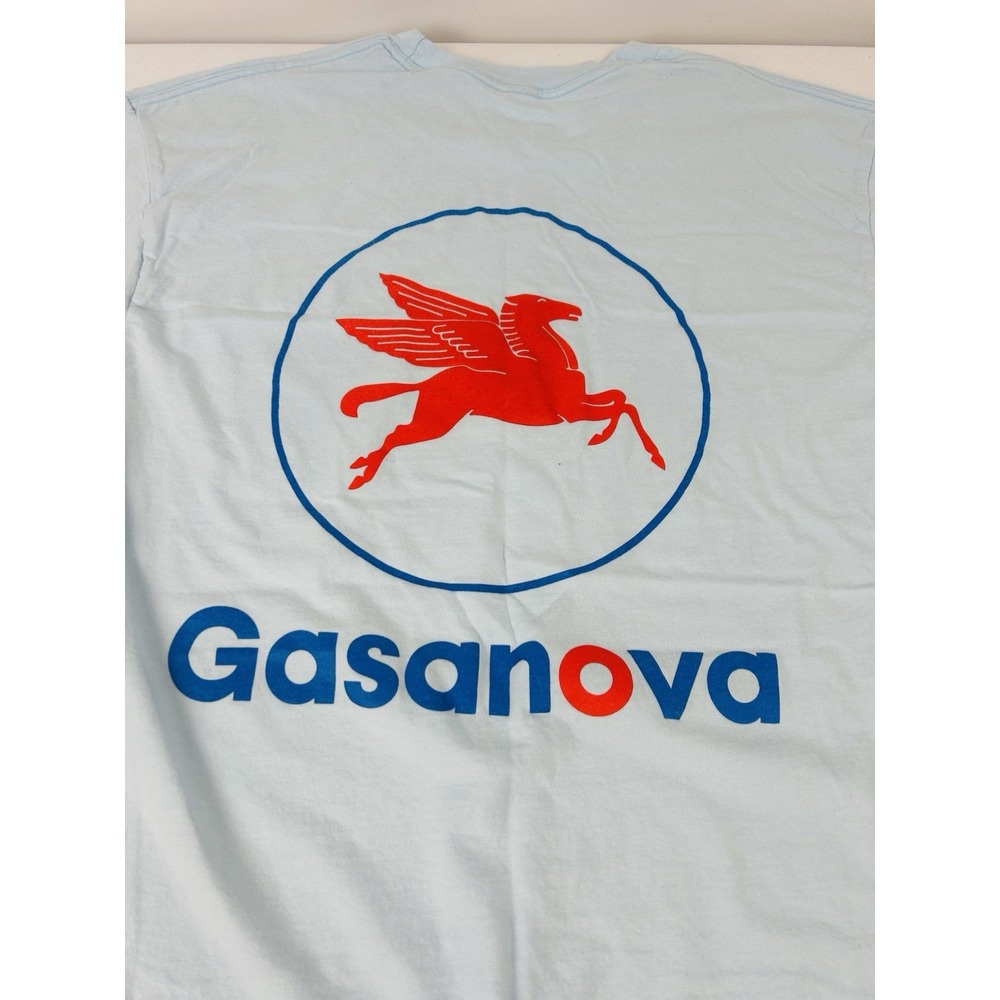 Yung Gravy Gasanova Long Sleeve Shirt Baby Blue Mens Large Chevron Pegasus Logo